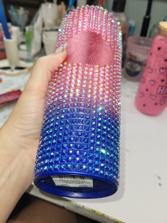 Rhinestoned Starbucks Ombre Cup