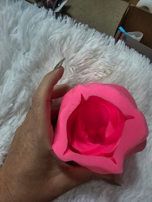Skull with Rose Silicone Mold