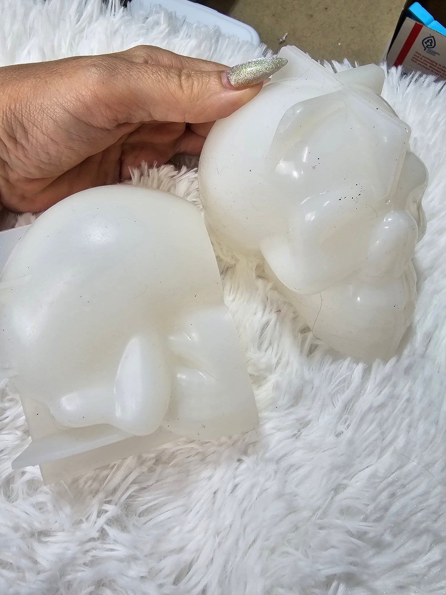 2 skull head silicone molds