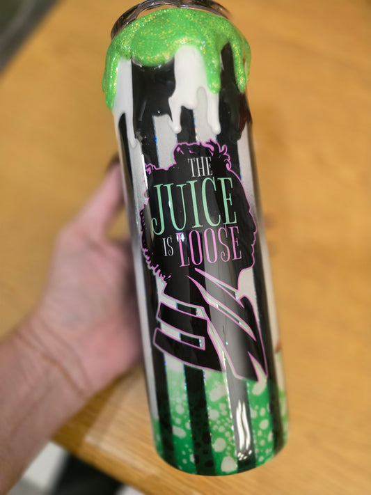 Beetlejuice Tumbler - Green Drip