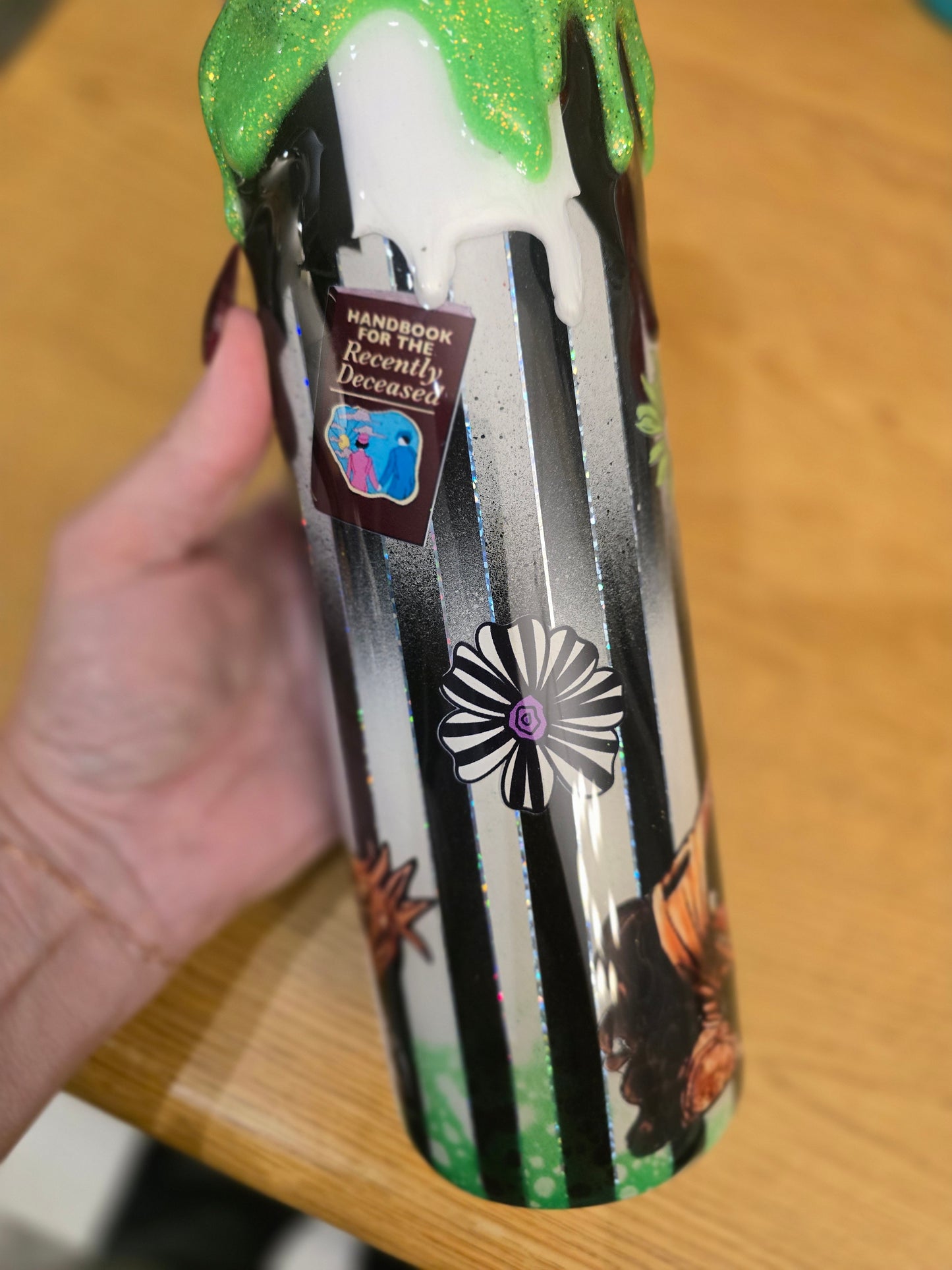 Beetlejuice Tumbler - Green Drip