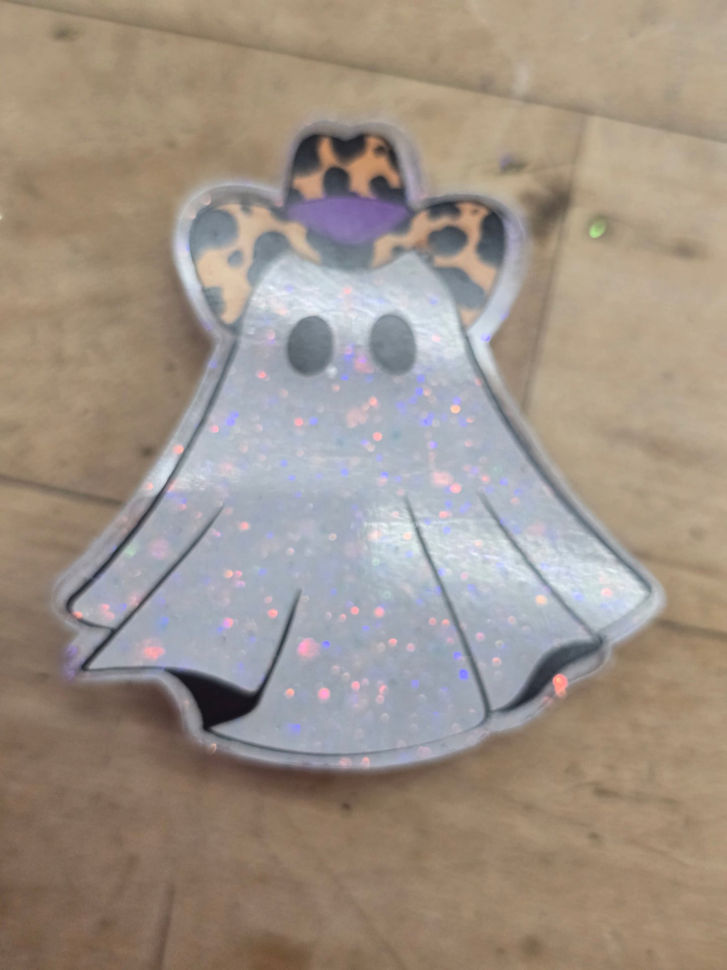Badge Buddy- iridescent Cowboy Ghost