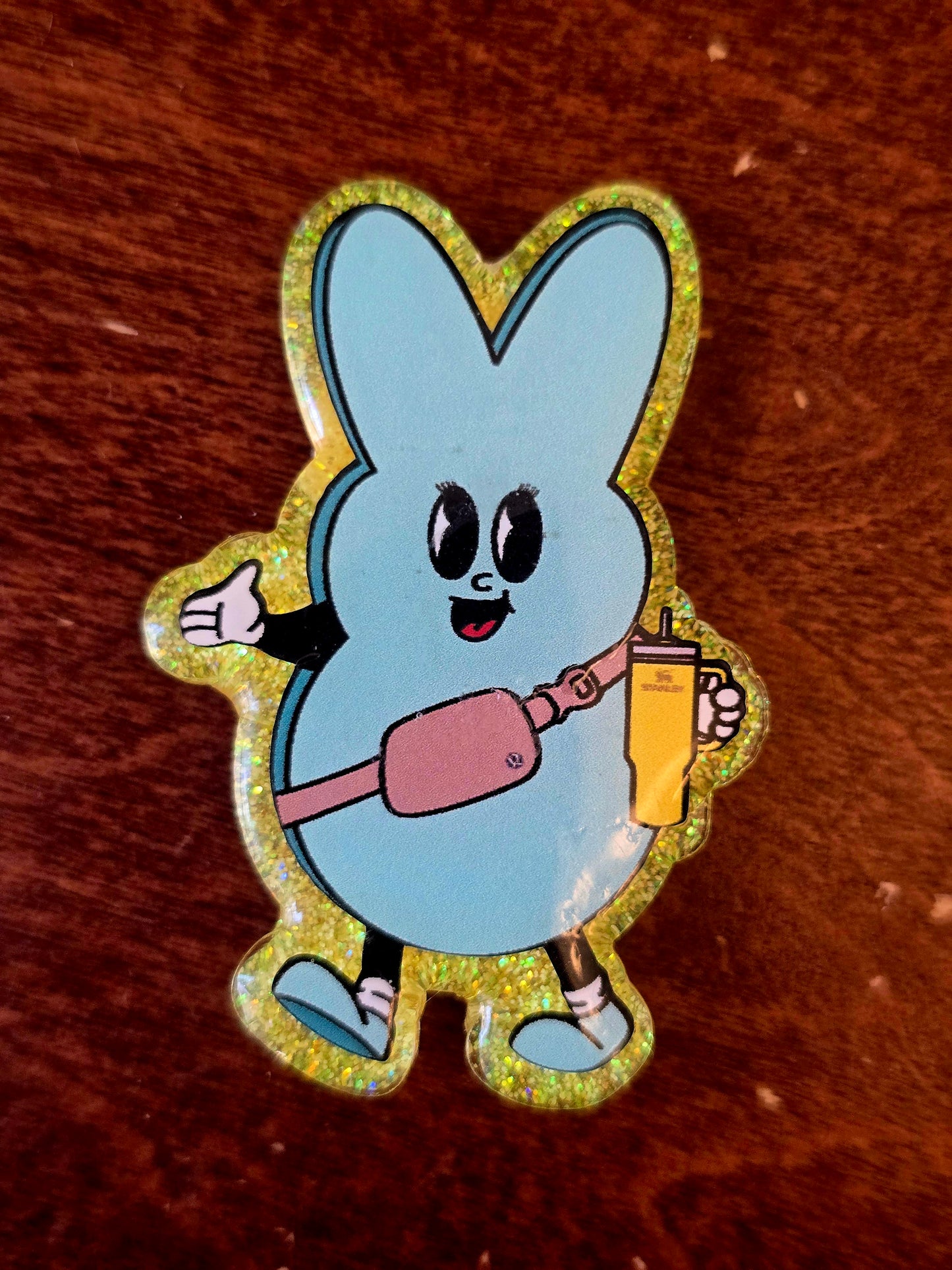 Badge Buddy Blue Bunny