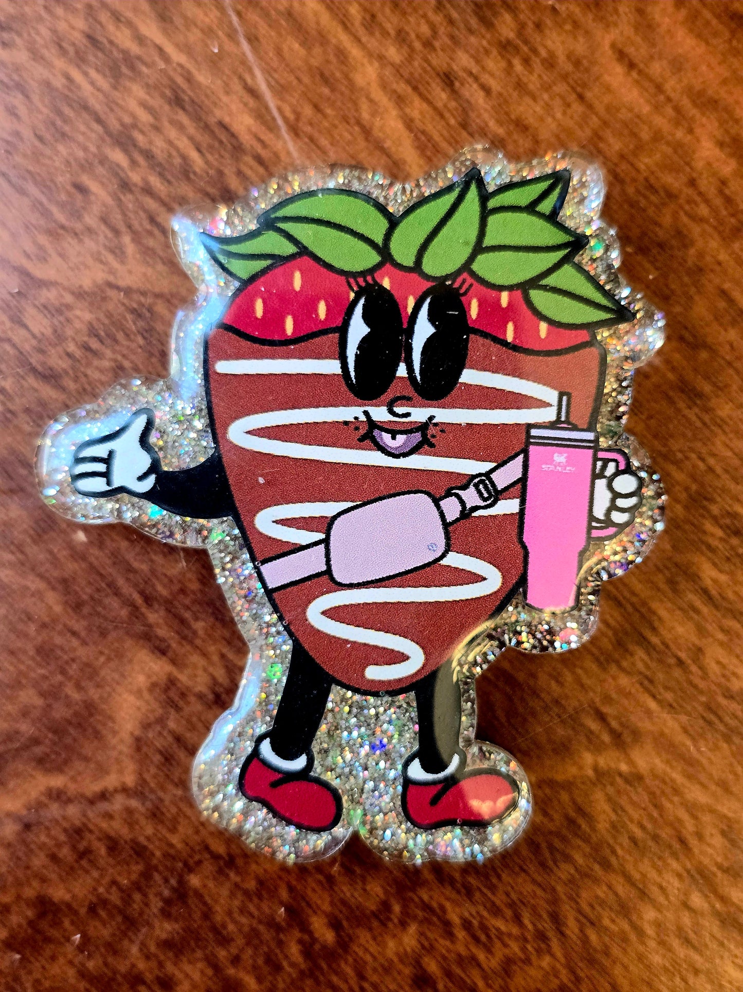 Badge Buddy Chocolate Covered Strawberry