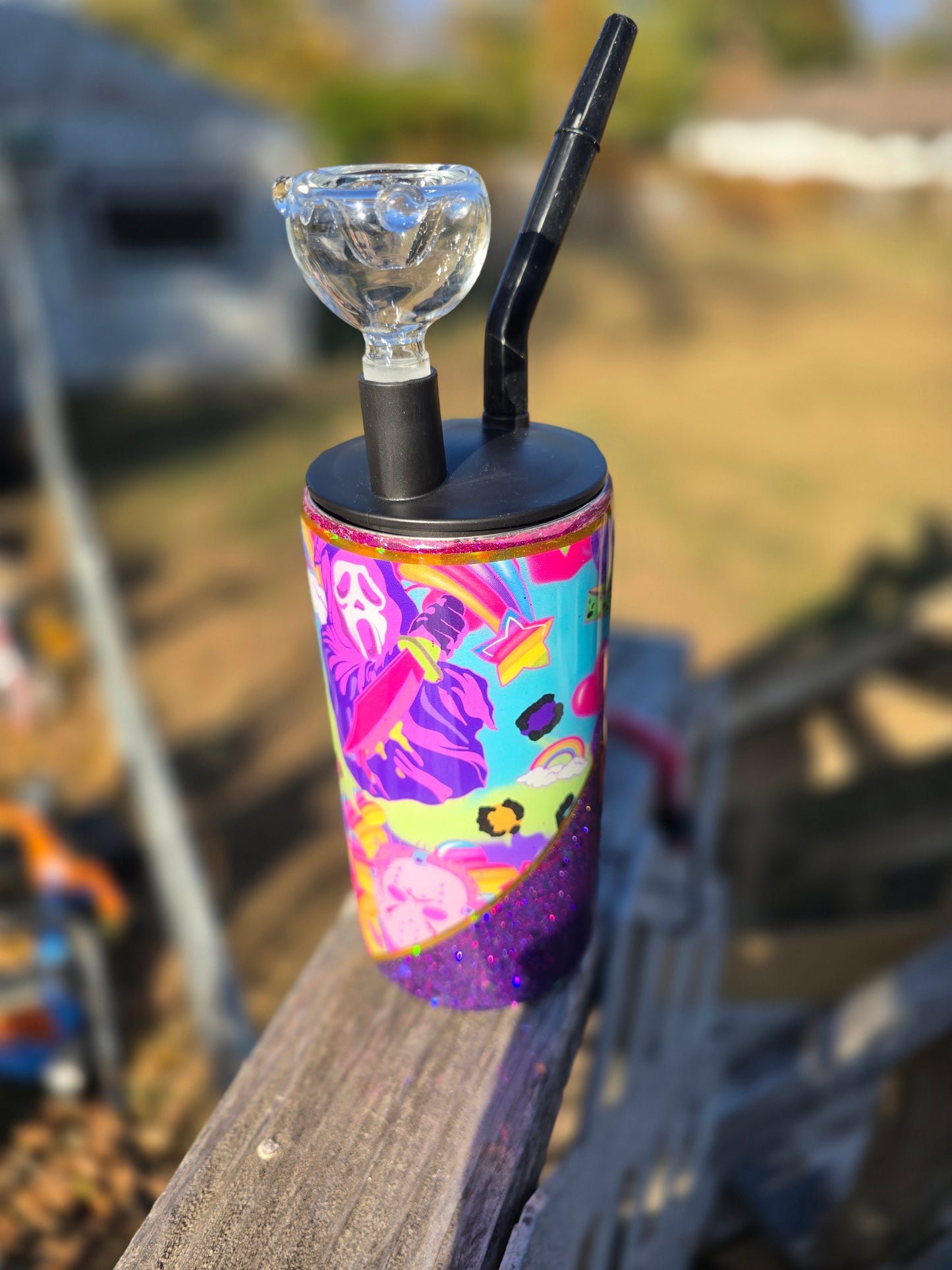 Tumbler -"Flower Vase" Neon Psycho Killer
