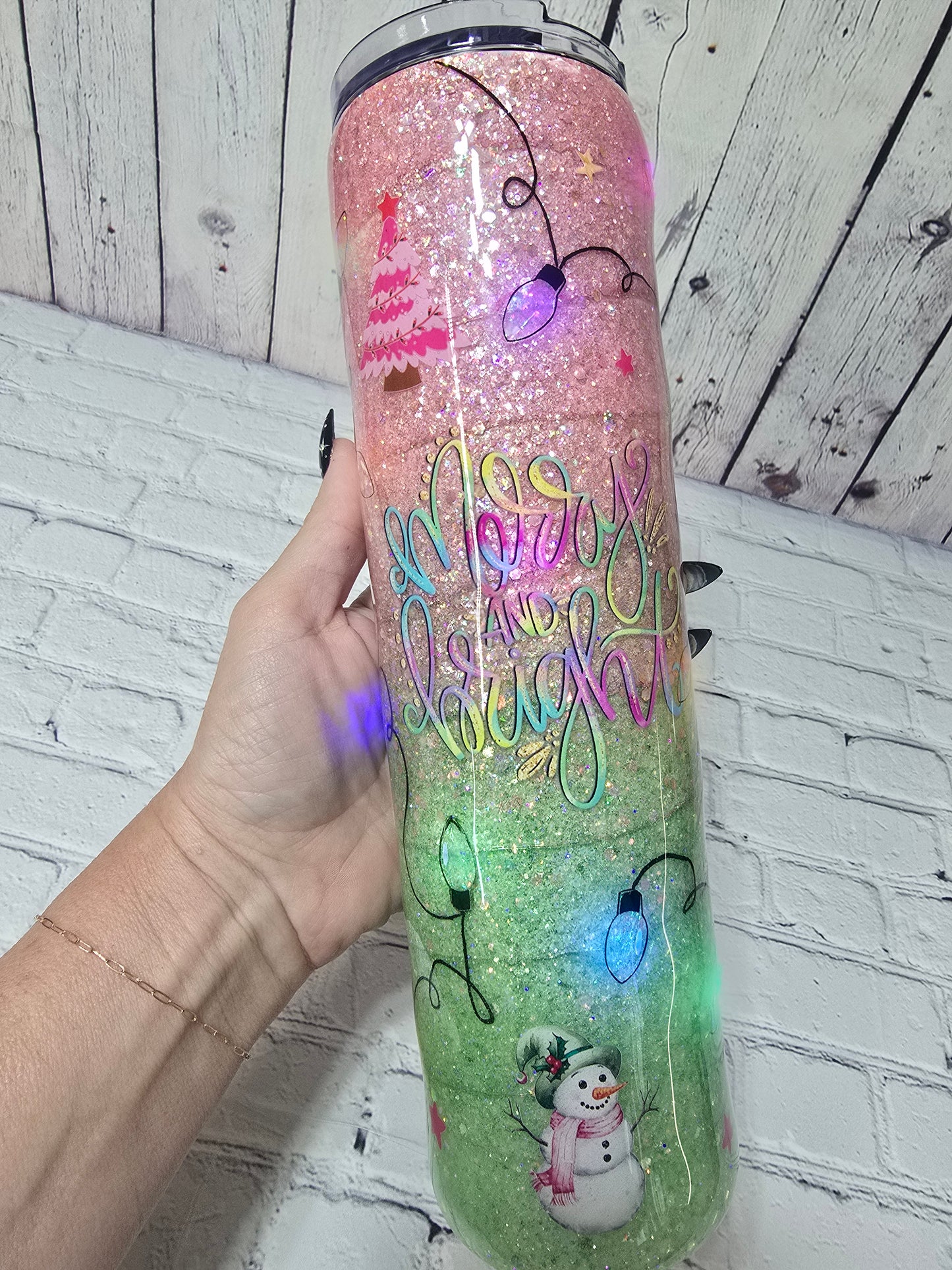 Tumbler- Pastel Merry & Bright