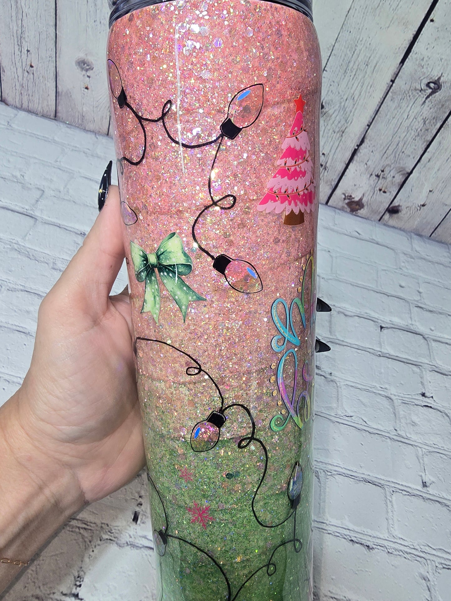 Tumbler- Pastel Merry & Bright