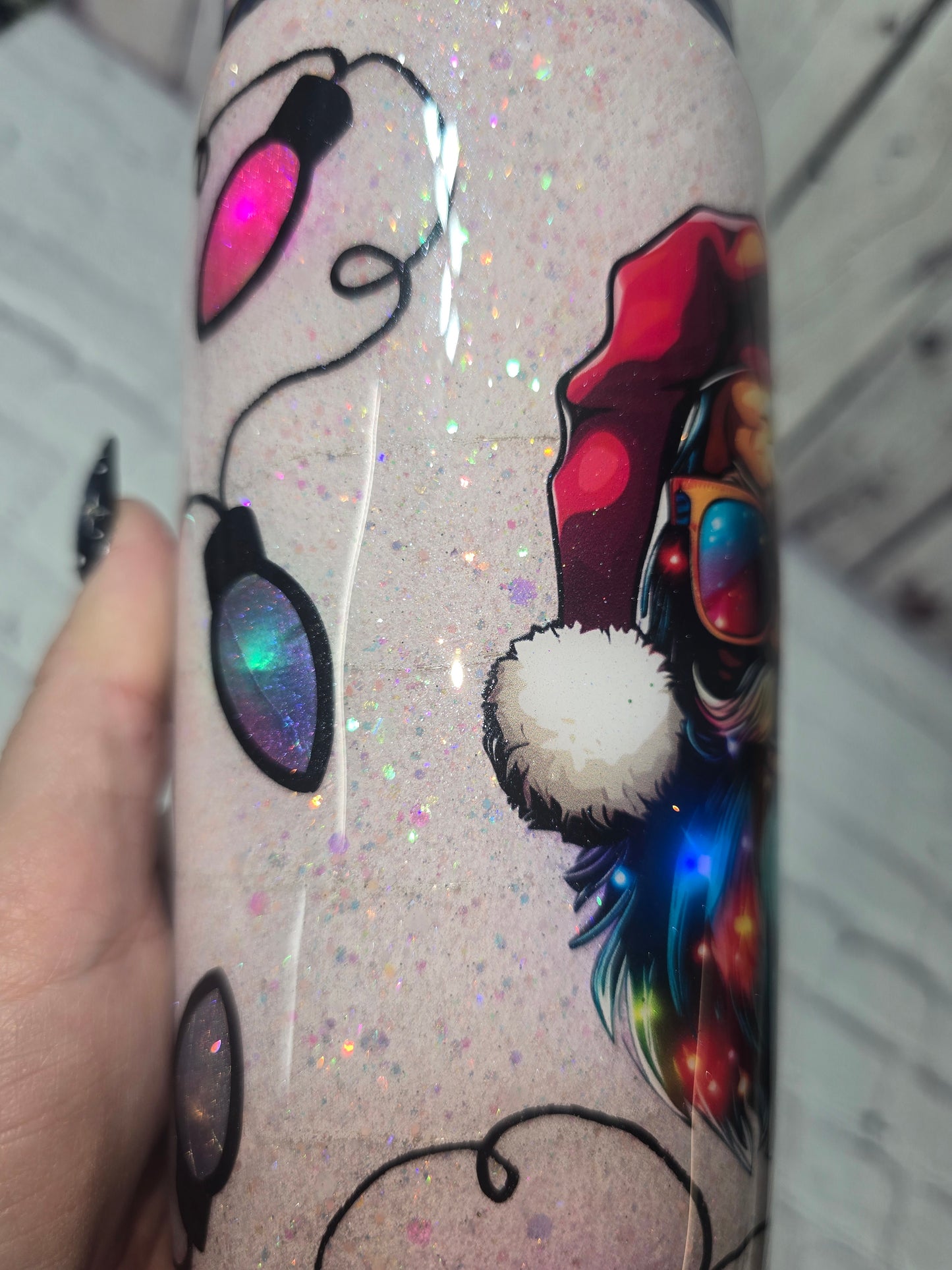 Tumbler -Rockin Santa Light Up