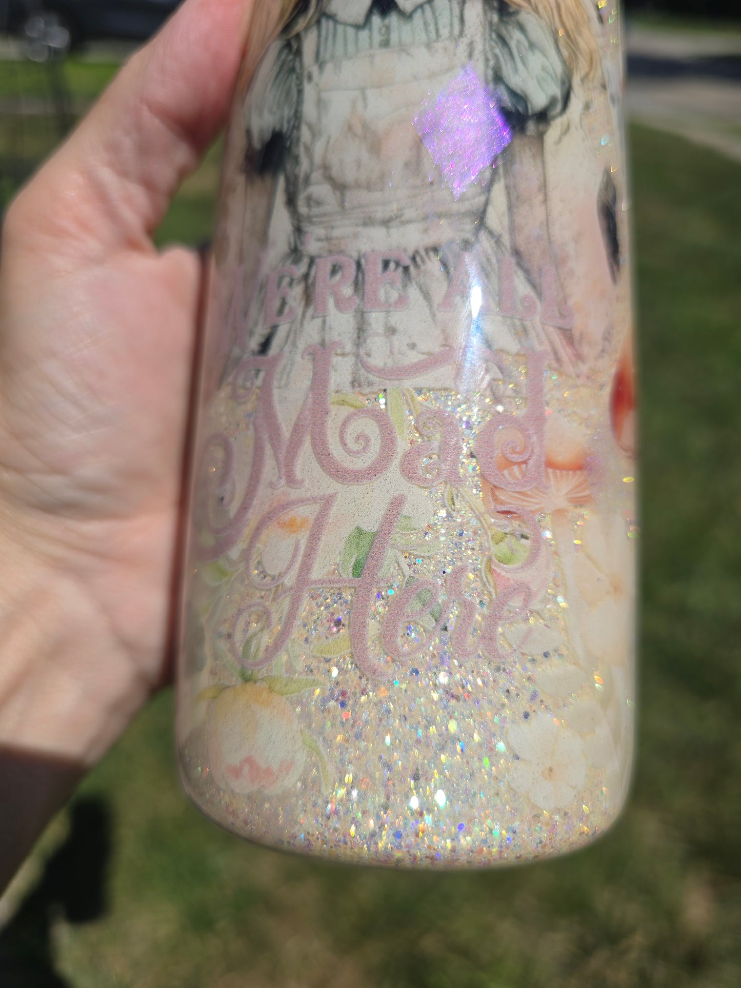 We're All Mad Here – Pastel Alice in Wonderland 20oz Skinny Tumbler