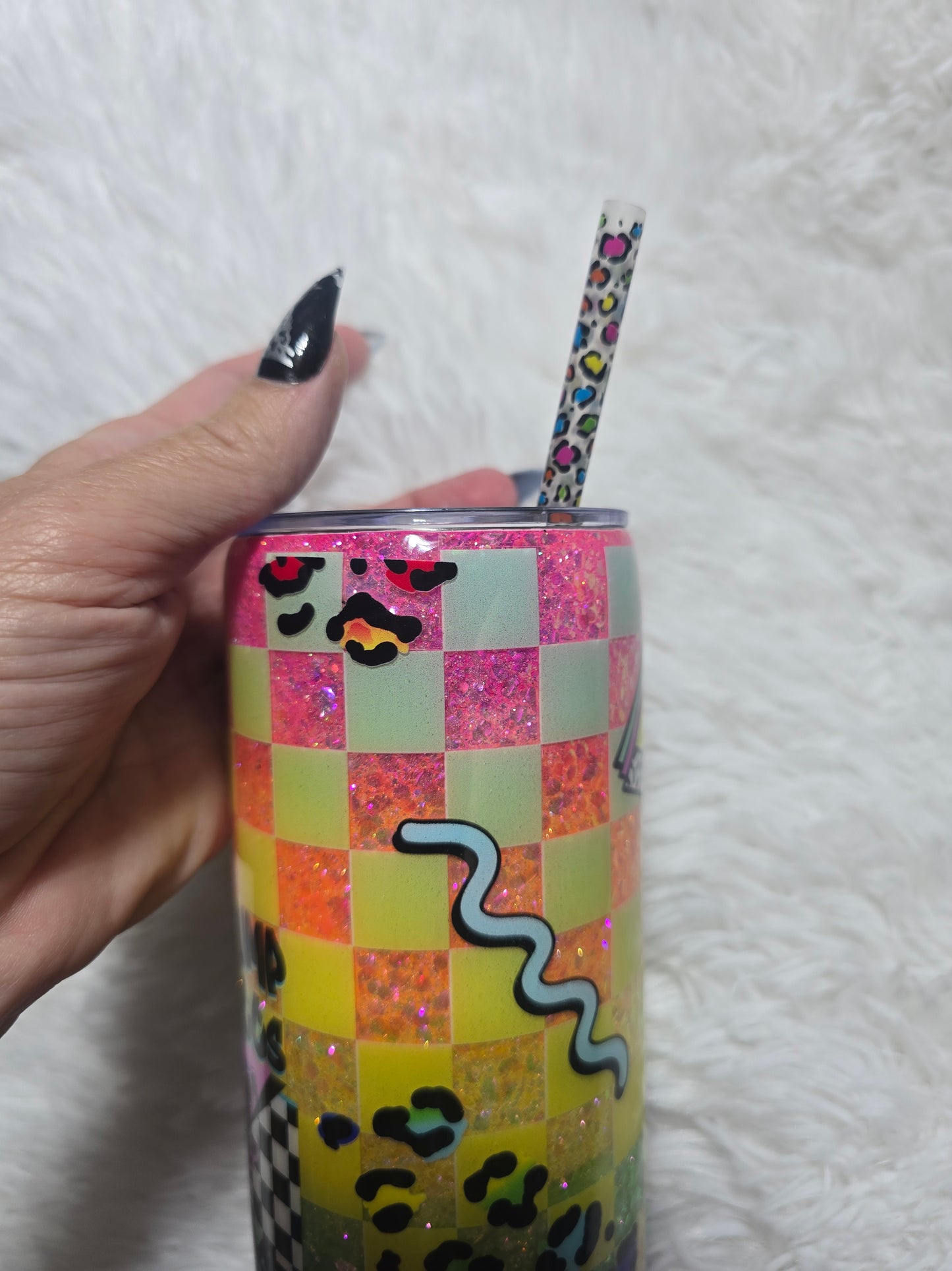 90's vibes Neon 20oz skinny Tumbler