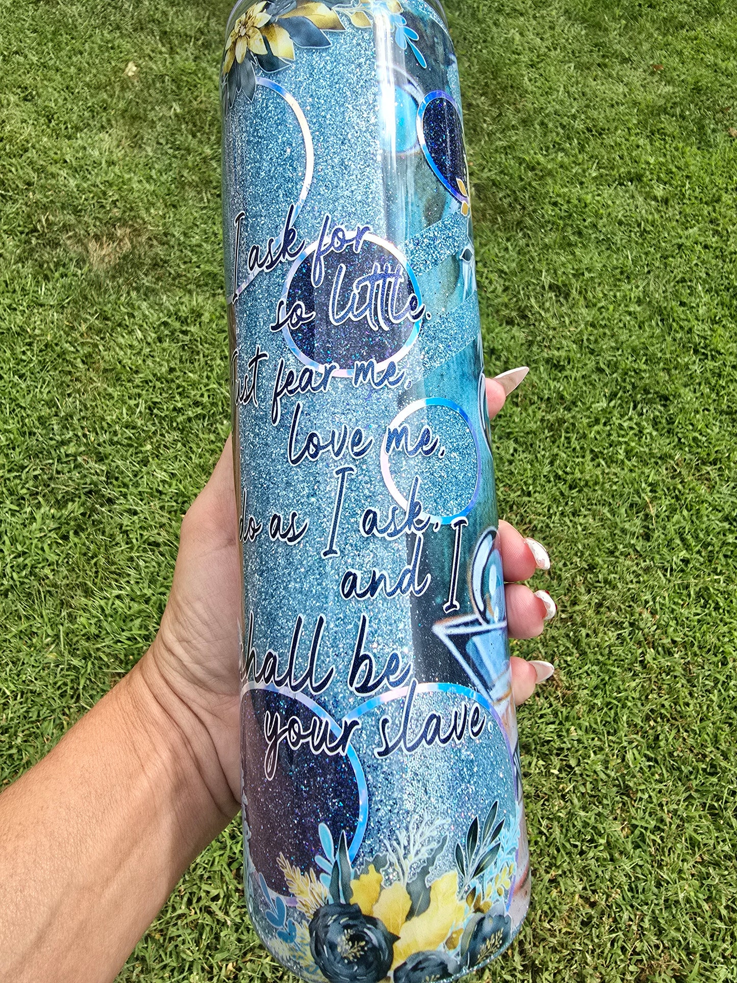 Blue Labrynth Tumbler