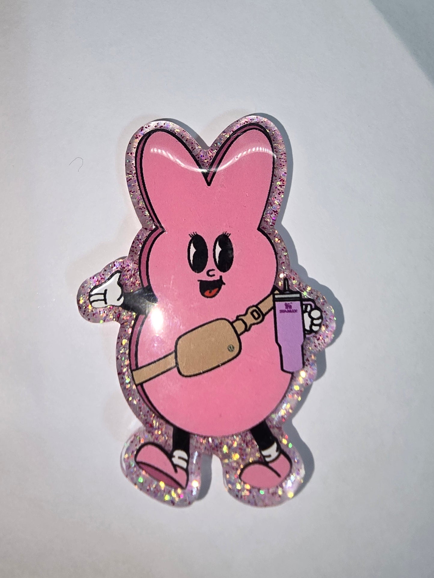 Badge Buddy- Pink Bunny Peep