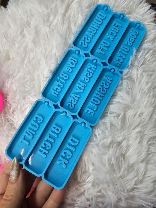 Silicone Swear Words Keychain Mold