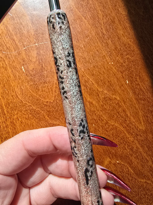 Pen - Rose Gold and Black Leopard