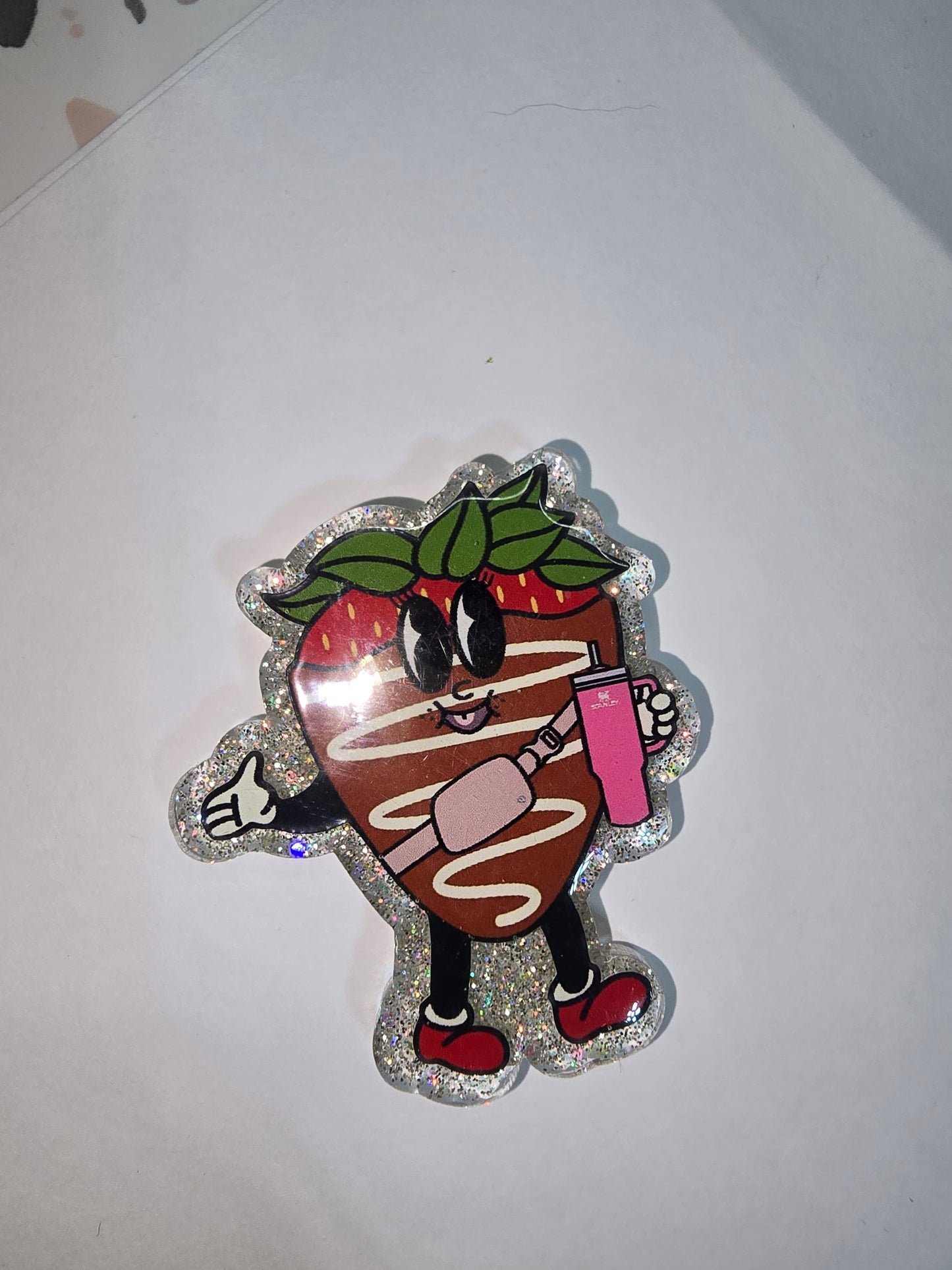 Badge Buddy- Choc Covered Strawberry