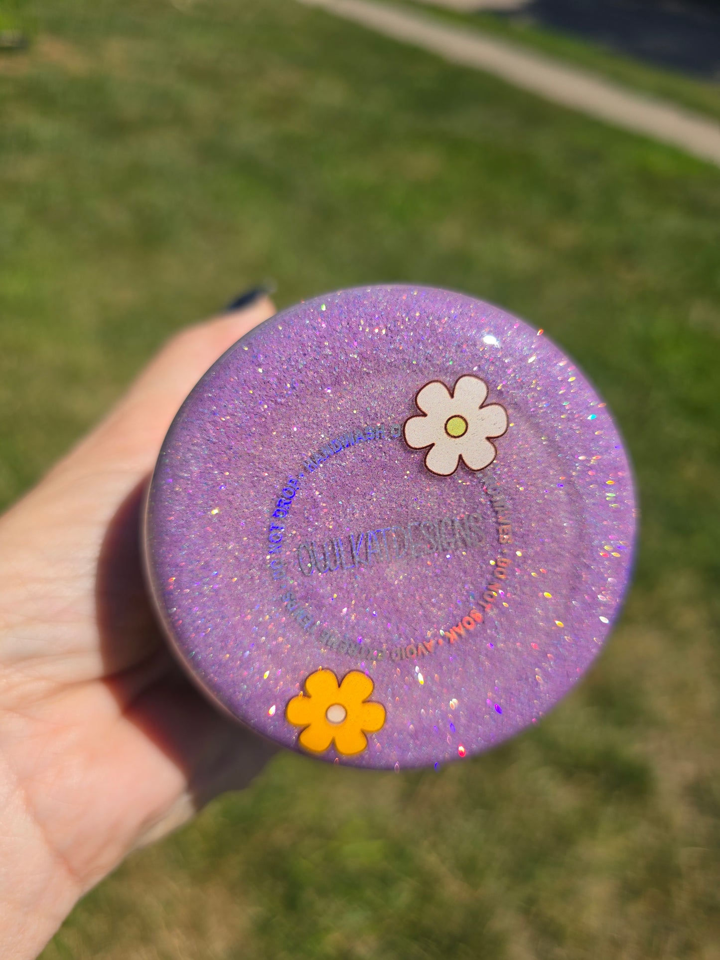 Don't Fucking Care Bear Rainbow Glow 20oz Skinny Tumbler