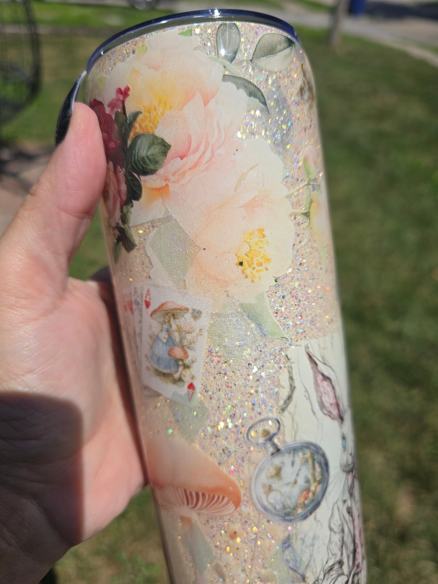 We're All Mad Here – Pastel Alice in Wonderland 20oz Skinny Tumbler