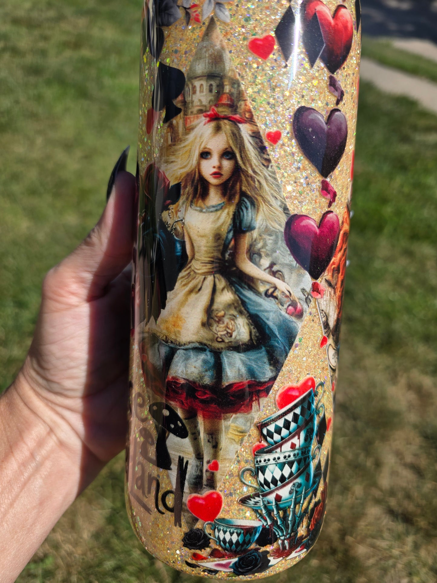 20oz Skinny Tumbler – Mad Tea Party Dreams