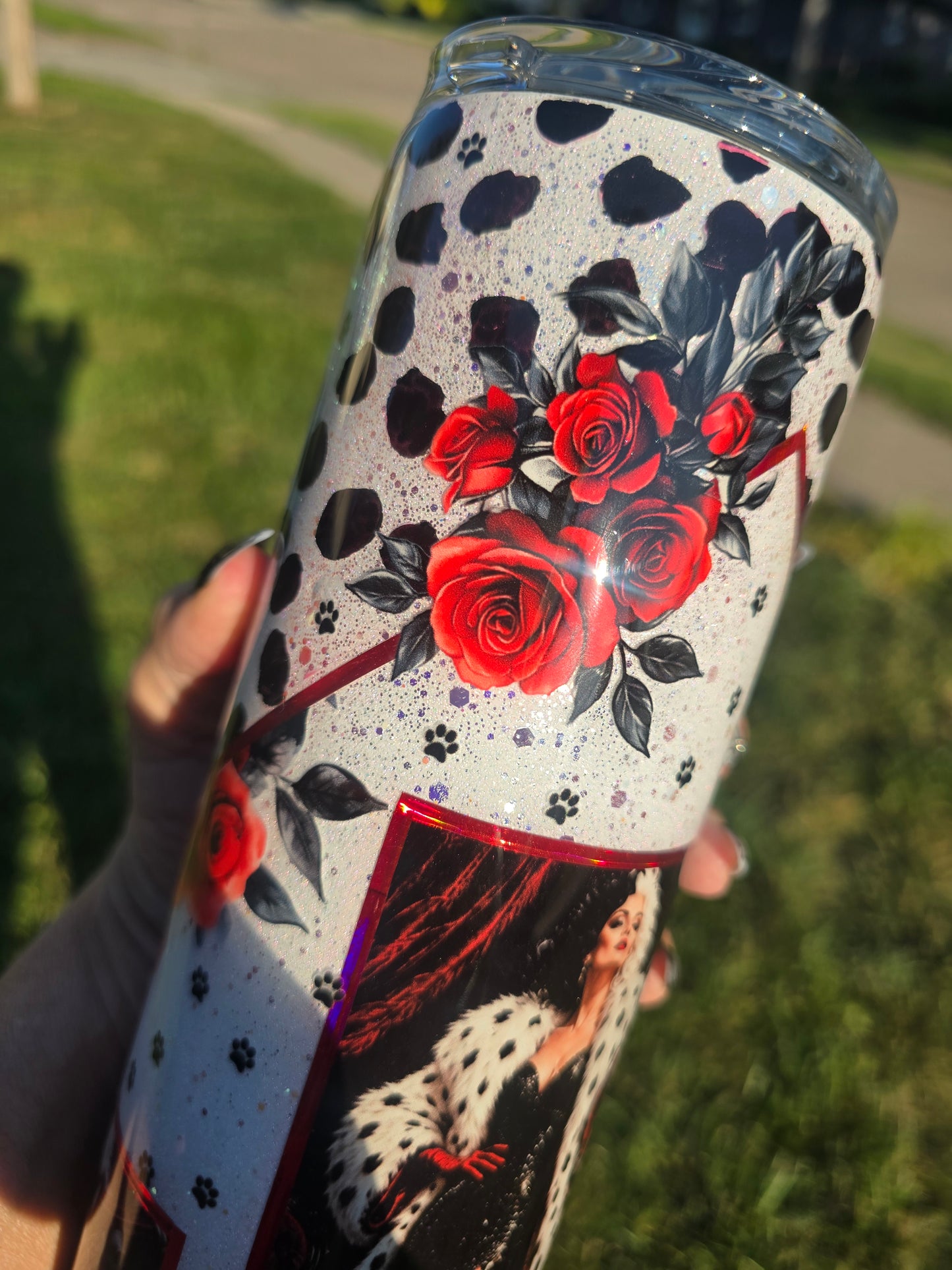 Cruella Inspired Skinny Tumbler – 30oz
