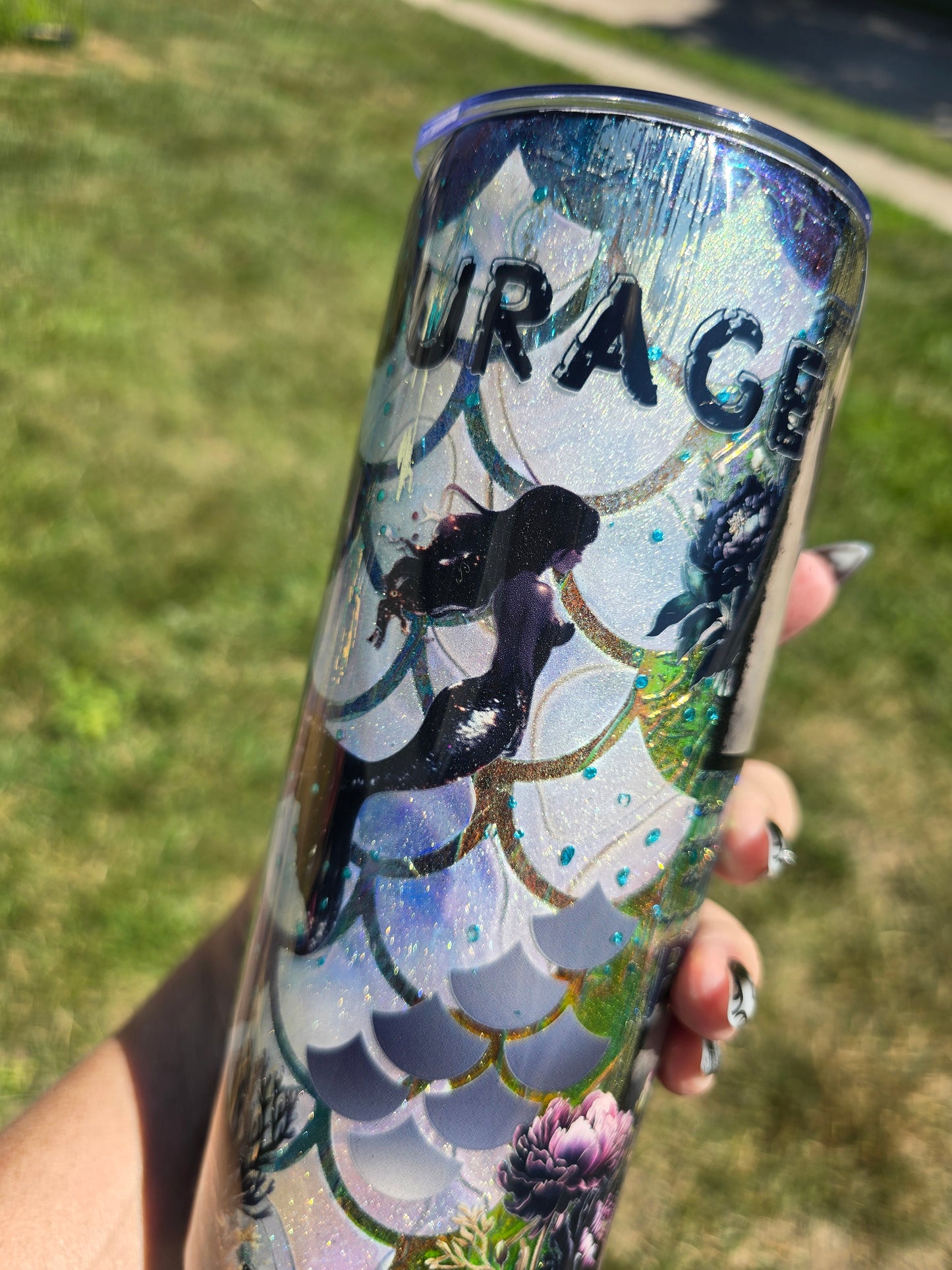 Dark Mermaid 20oz Skinny Tumbler
