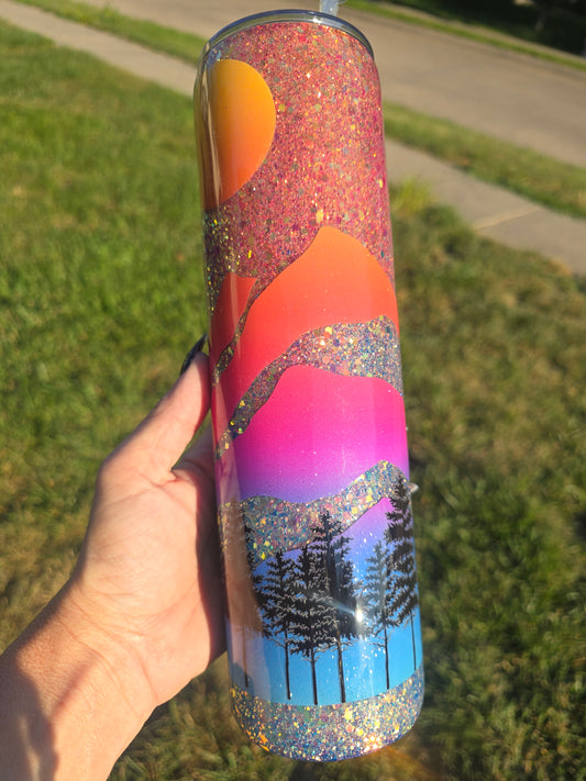 Sunset Summit Skinny Tumbler – 30oz