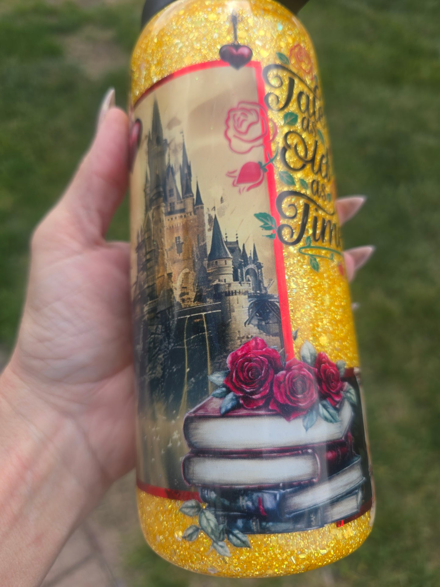 Beauty & the Beast Inspired 18oz Hydro Bottle – Tale as Old as Time Design