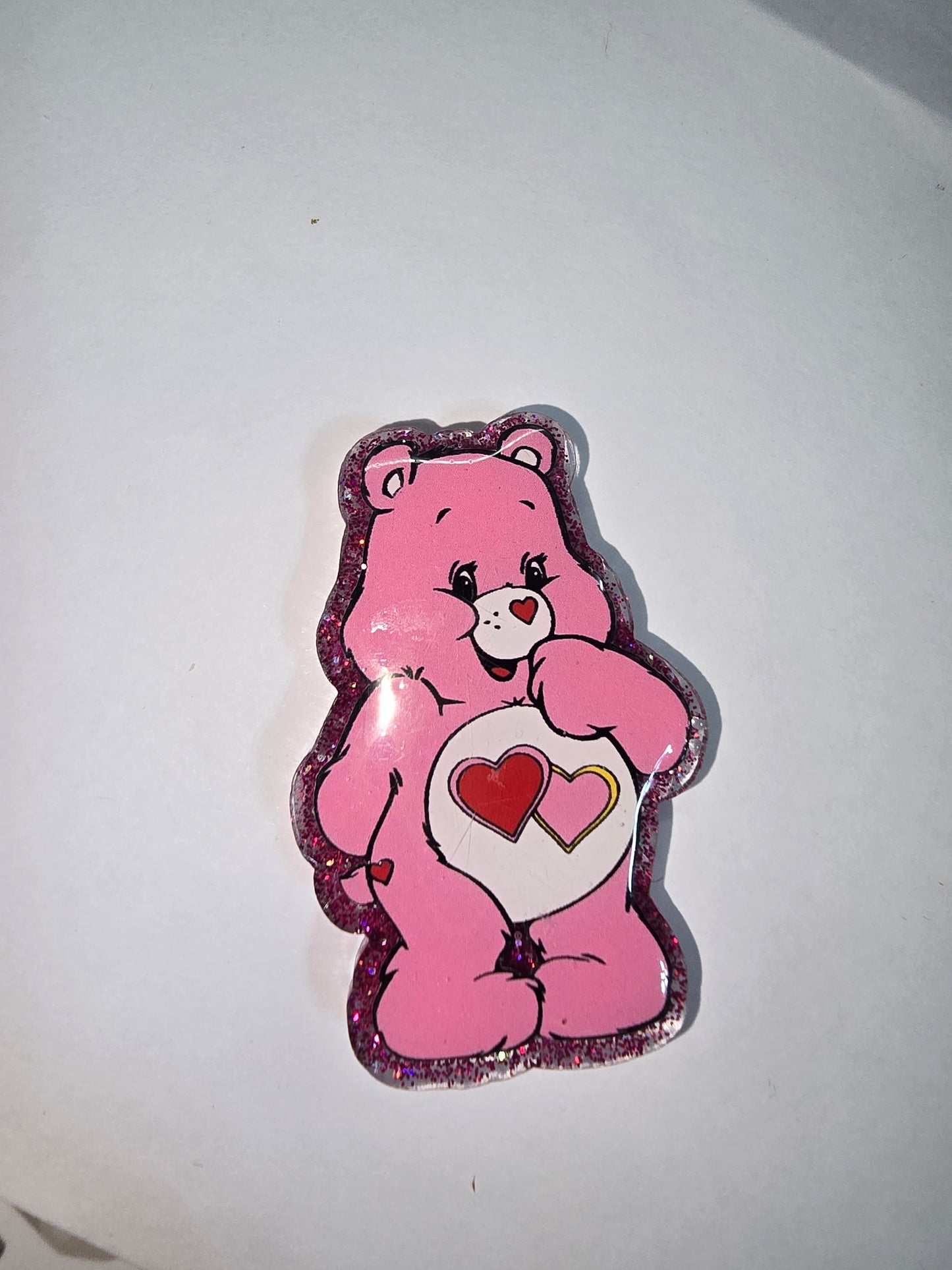 Badge Buddy- Pink Care Bear