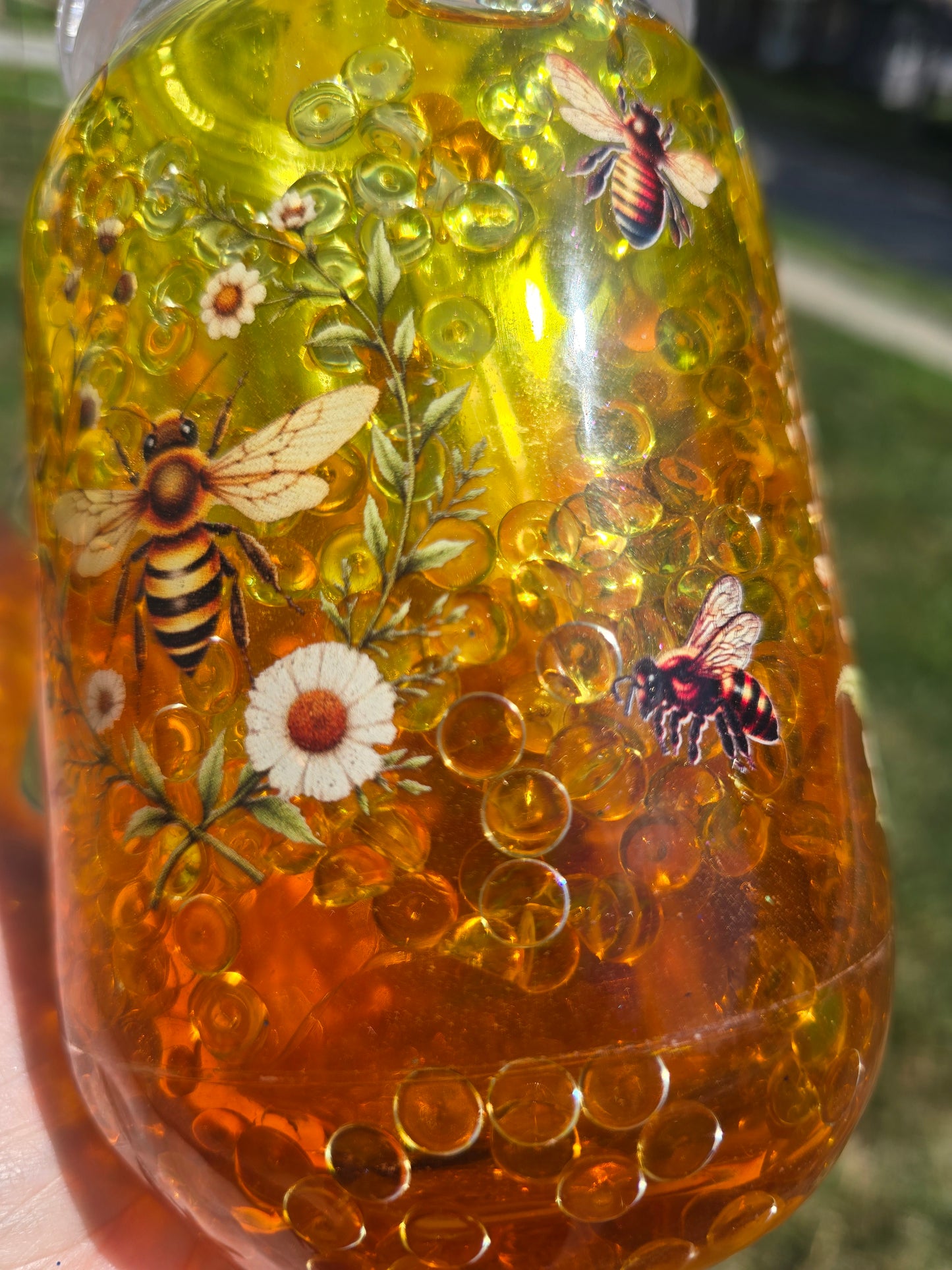 Oopsie Bee Mason Jar Snow Globe Tumbler – Discounted One-of-a-Kind