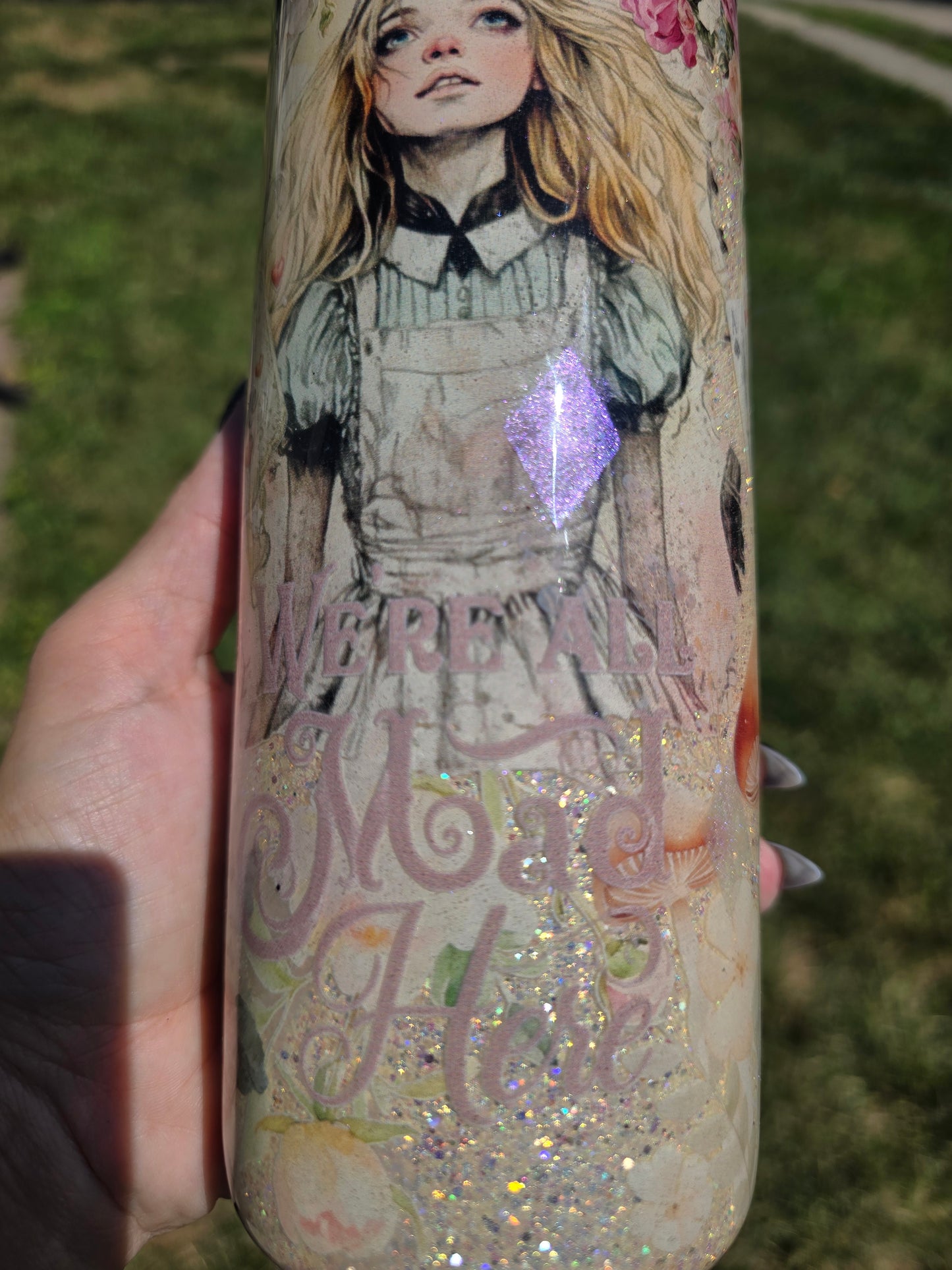 We're All Mad Here – Pastel Alice in Wonderland 20oz Skinny Tumbler