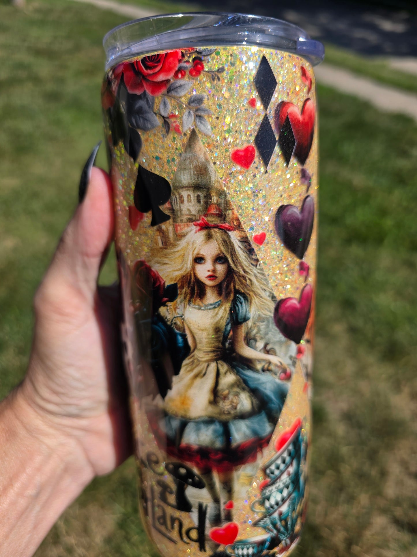 20oz Skinny Tumbler – Mad Tea Party Dreams
