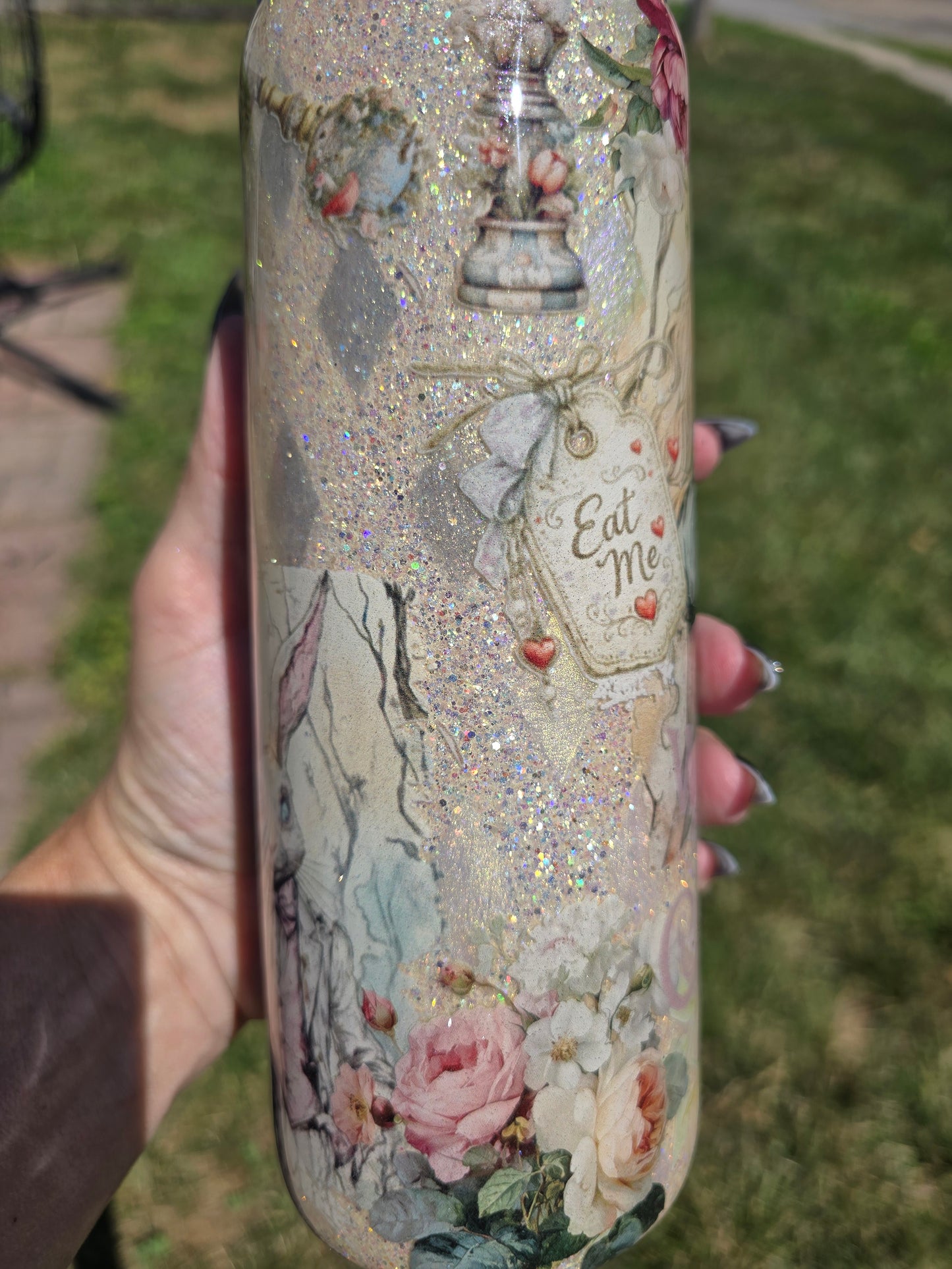 We're All Mad Here – Pastel Alice in Wonderland 20oz Skinny Tumbler