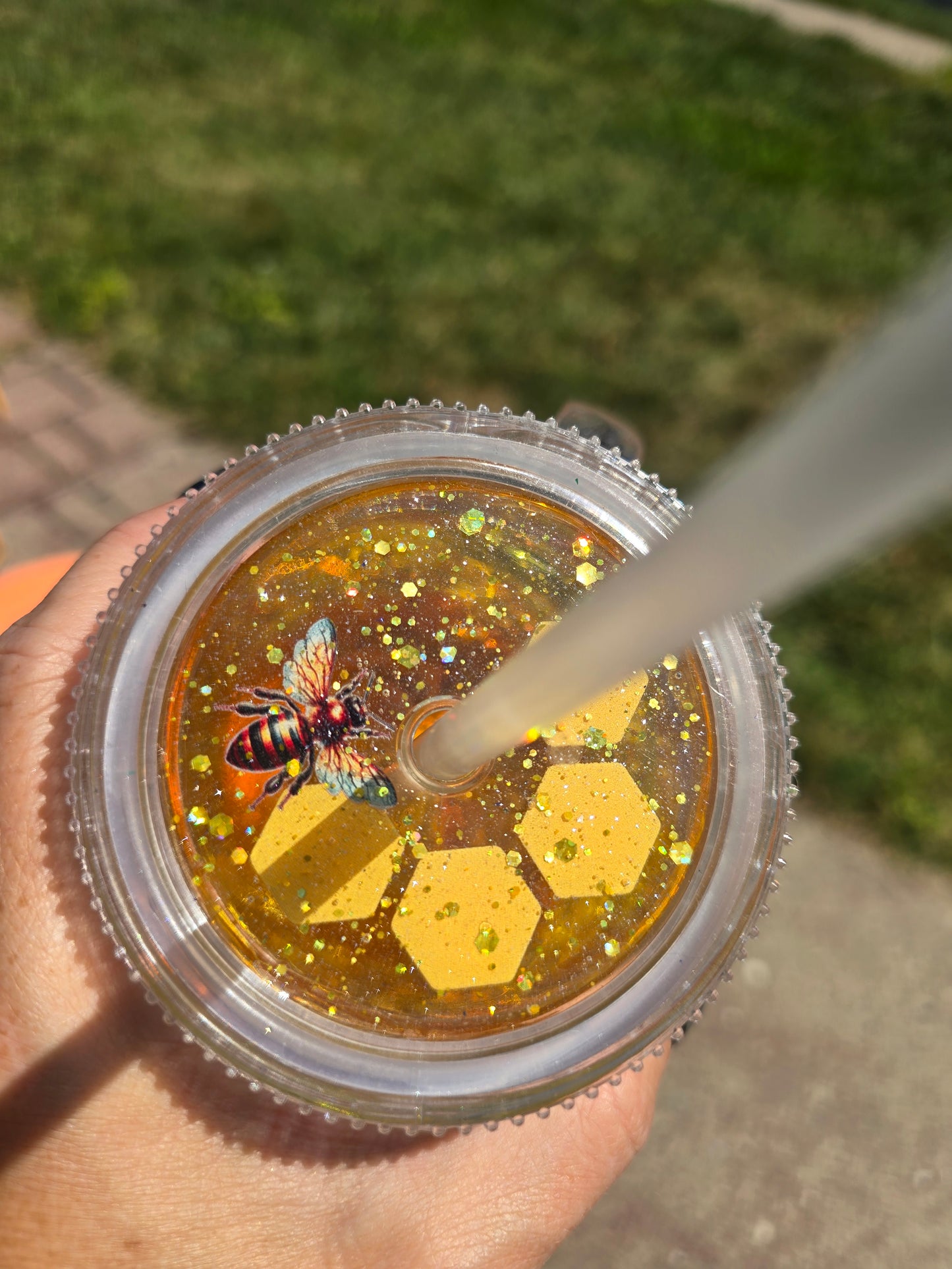 Oopsie Bee Mason Jar Snow Globe Tumbler – Discounted One-of-a-Kind