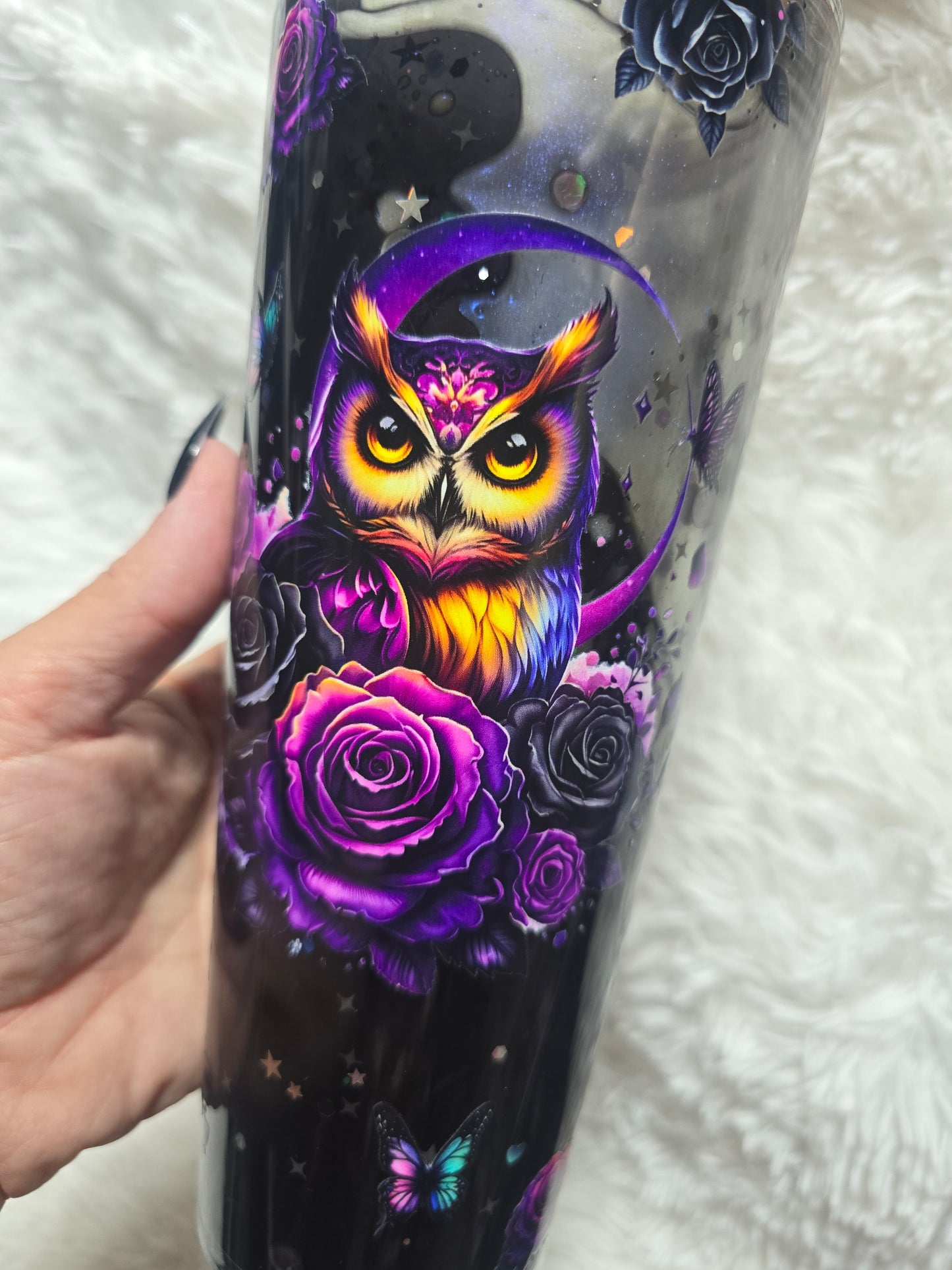 Mystic Owl Reverse Lava 24oz Snowglobe