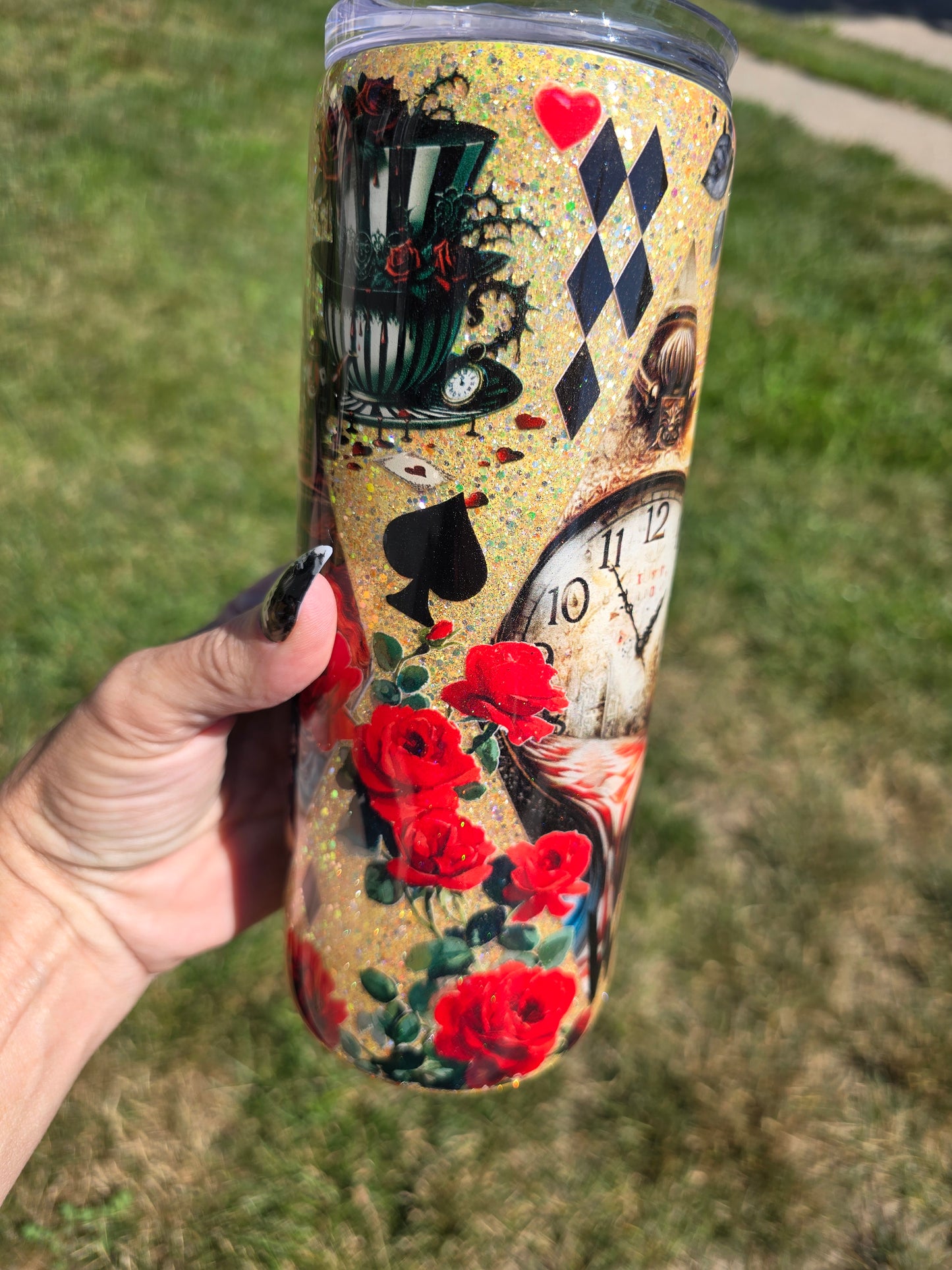 20oz Skinny Tumbler – Mad Tea Party Dreams