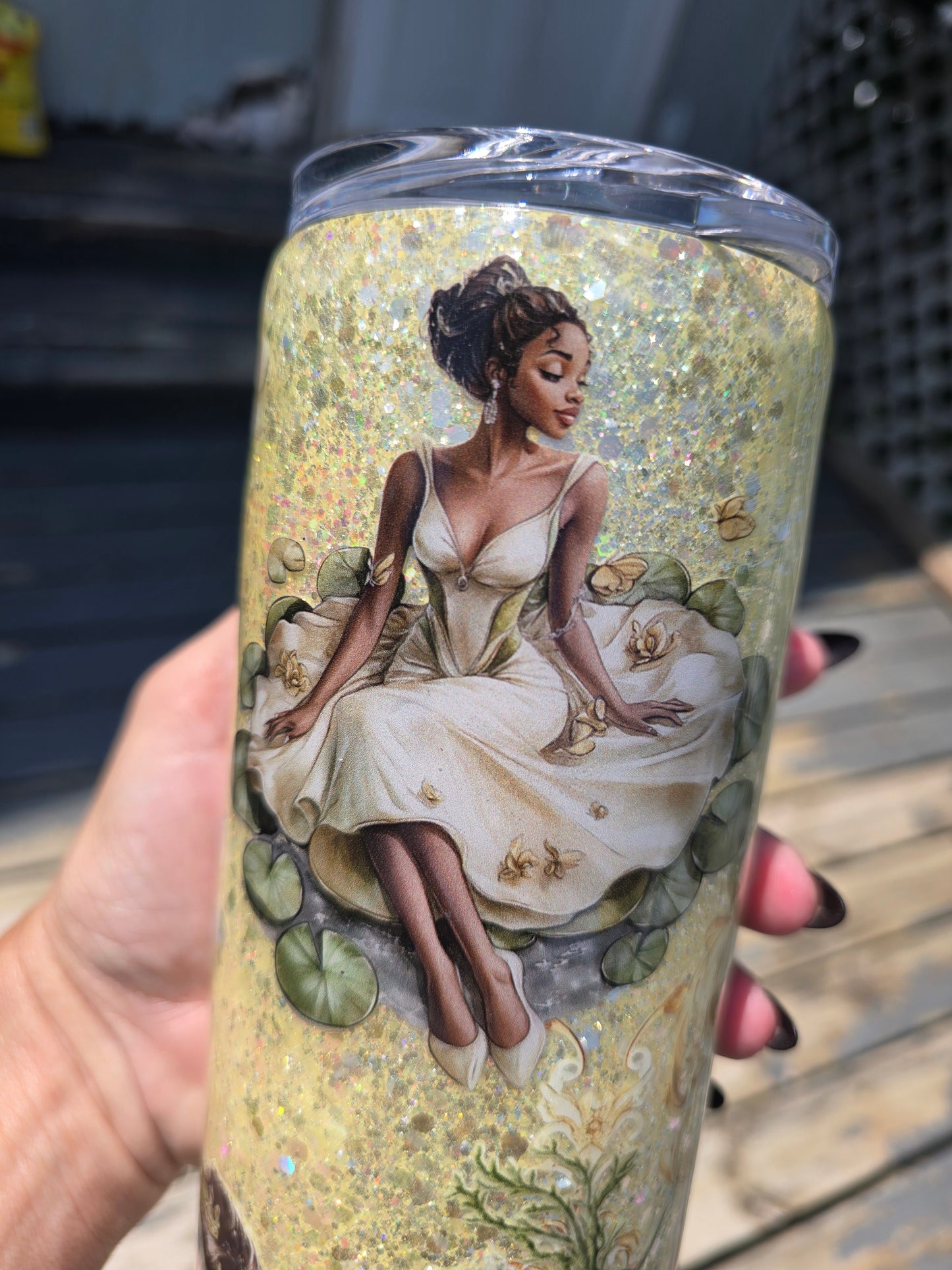Princess & the Frog Inspired 30oz Skinny Handled Tumbler