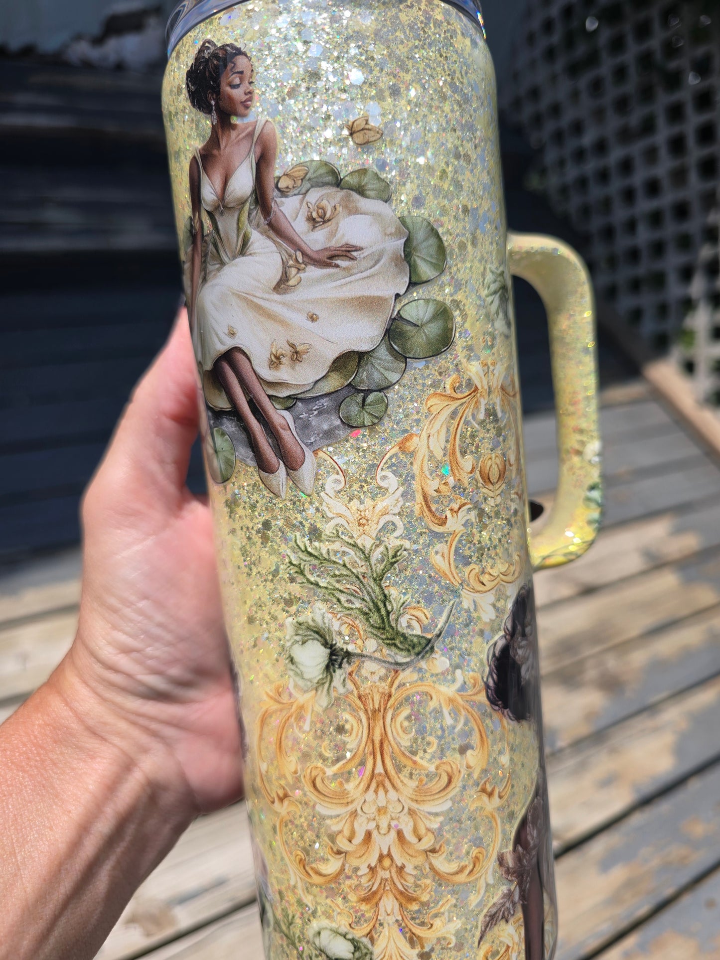 Princess & the Frog Inspired 30oz Skinny Handled Tumbler