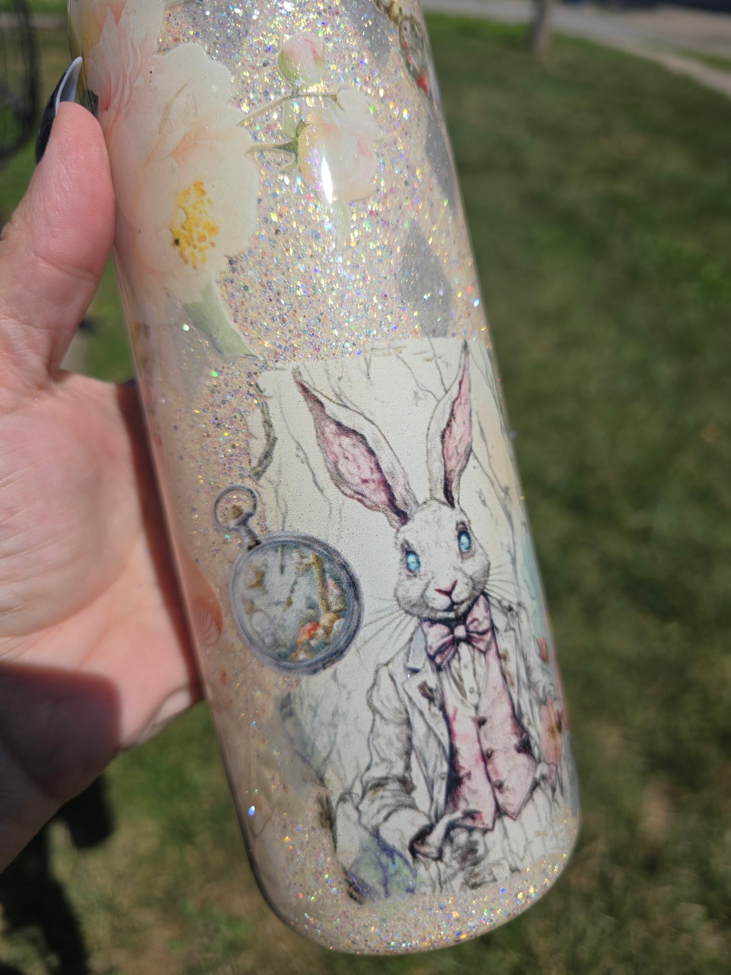 We're All Mad Here – Pastel Alice in Wonderland 20oz Skinny Tumbler