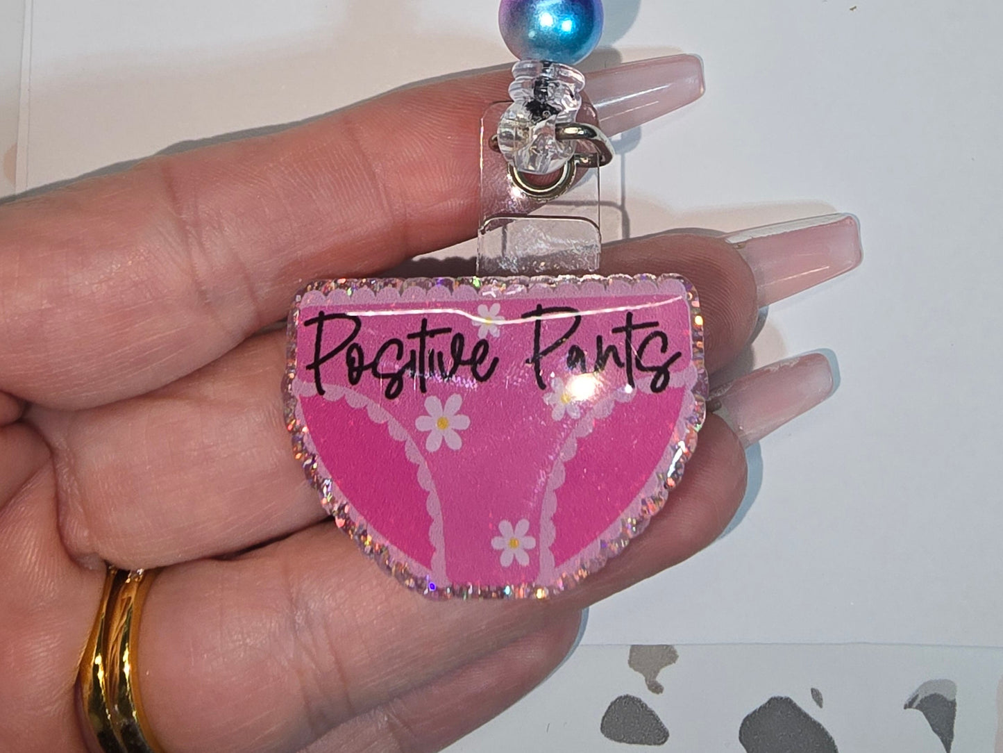 Badge Charm- Positive Pants