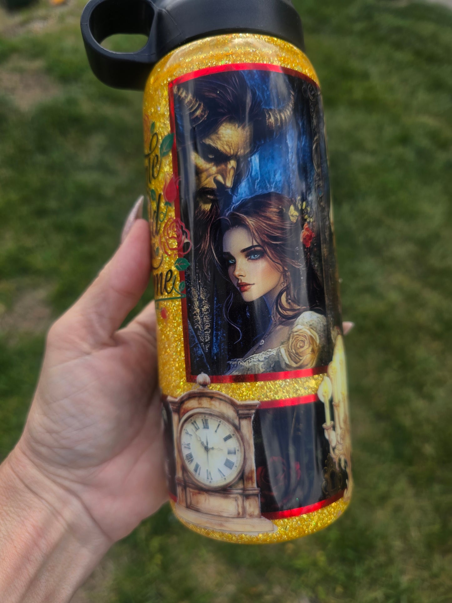 Beauty & the Beast Inspired 18oz Hydro Bottle – Tale as Old as Time Design