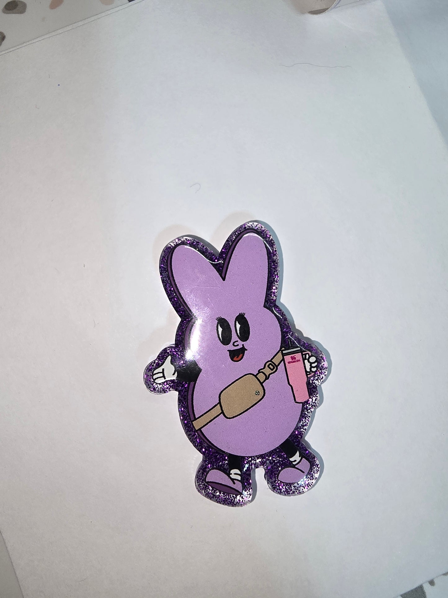 Badge Reel- Purple Bunny Peep